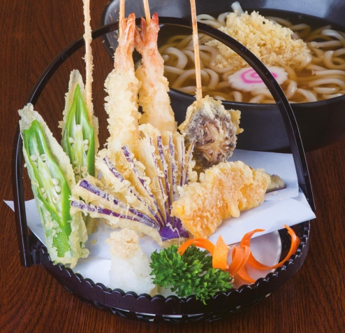 Một loại khay khác dùng để bày đồ chiên tempura, có thêm style thêm lựa chọn
