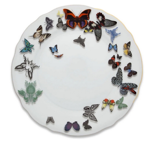 Bộ đĩa ăn có họa tiết hình con bướm siêu thực đến từ thương hiệu Christian Lacroix
